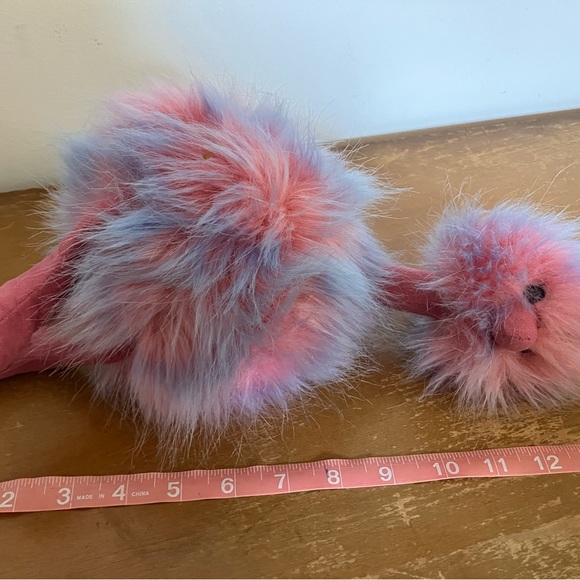 Jellycat Pink and Blue Fluffy Plush - Picture 3 of 3